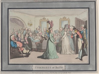 Comforts of Bath, Plate 8 by Thomas Rowlandson