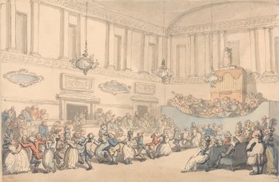 Comforts of Bath: The Ball by Thomas Rowlandson
