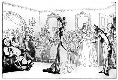 Comforts of Bath: The Games, or Assembly with Card Players by Thomas Rowlandson