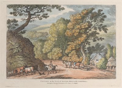 Cottage at the Foot of Router Mountain Cornwall, from Views in Cornwall by Thomas Rowlandson