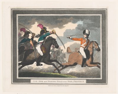 Cut One and Horses Head near Side, Protect by Thomas Rowlandson