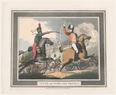 Cut Six, and Sword Arm Protect by Thomas Rowlandson