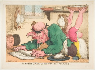 Dinners Dressed in the Neatest Manner by Thomas Rowlandson