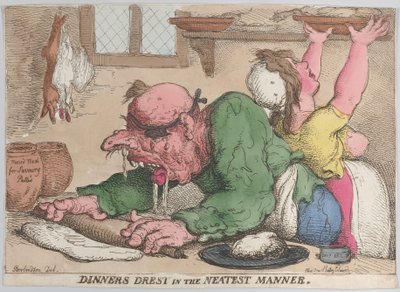 Dinners Drest in the Neatest Manner, October 1811 by Thomas Rowlandson
