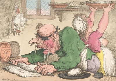 Dinners Drest in the Neatest Manner by Thomas Rowlandson