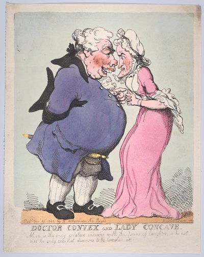 Doctor Convex and Lady Concave by Thomas Rowlandson