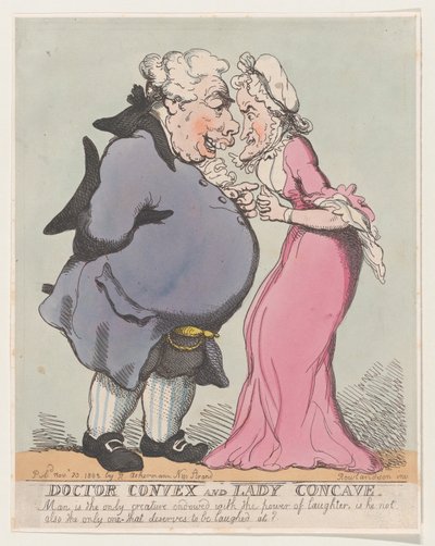 Doctor Convex and Lady Concave by Thomas Rowlandson