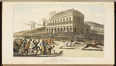 Doctor Syntax Loses His Money on the Race Track at York by Thomas Rowlandson
