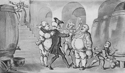Doctor Syntax Made Free of the Cellar by Thomas Rowlandson