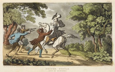 Doctor Syntax and Highwaymen by Thomas Rowlandson