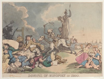 Downfall of Monopoly in 1800, August 14, 1800 by Thomas Rowlandson
