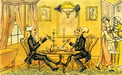 Dr Syntax and his counterpart by Thomas Rowlandson