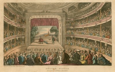Dr Syntax at Covent Garden Theatre, London by Thomas Rowlandson