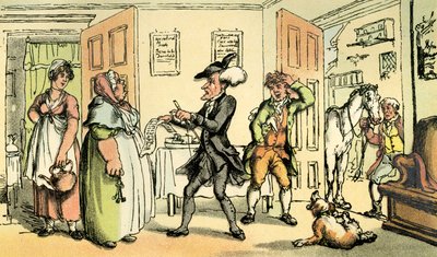 Dr Syntax Disputing His Bill with the Landlady by Thomas Rowlandson
