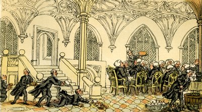 Dr Syntax Entertained at College by Thomas Rowlandson