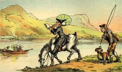 Dr Syntax sketching the lake by Thomas Rowlandson