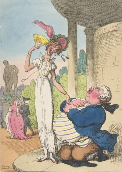 Dropsy Courting Consumption by Thomas Rowlandson