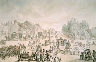 Elephant and Castle, Southwark, London, c1805-c1820 by Thomas Rowlandson