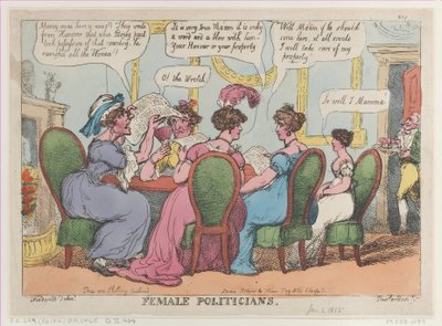 Female Politicians, January 1, 1808 by Thomas Rowlandson