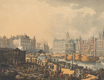 Feyge Dam, with Part of the Fish Market at Amsterdam, 1797 by Thomas Rowlandson