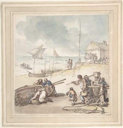 Figures by the Seashore by Thomas Rowlandson