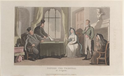 Frontispiece: Before the Tribunal at Avignon by Thomas Rowlandson