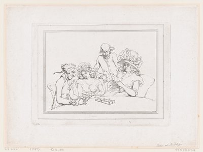 Game at Cribbage by Thomas Rowlandson
