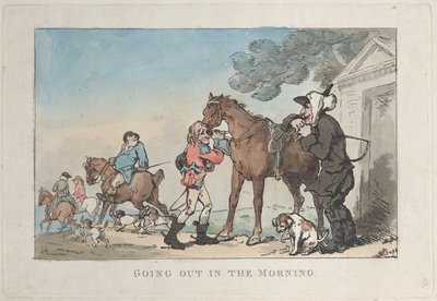 Going Out in the Morning by Thomas Rowlandson