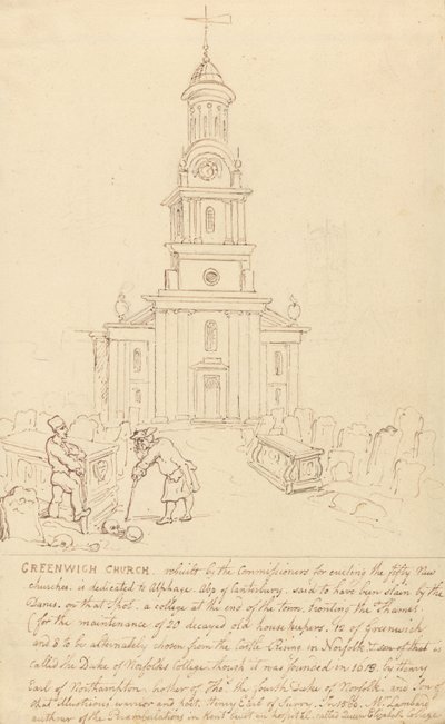 Greenwich Church by Thomas Rowlandson