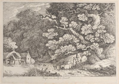 Hengar near Camelford, Cornwall by Thomas Rowlandson