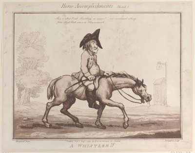Horse Accomplishments, Sketch 3: A Whistler !! by Thomas Rowlandson