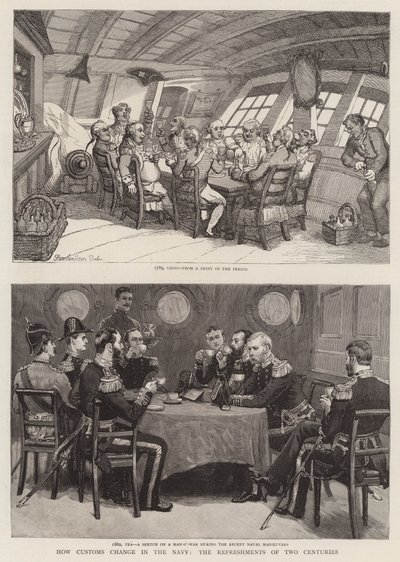 How Customs Change in the Navy, the Refreshments of Two Centuries by Thomas Rowlandson