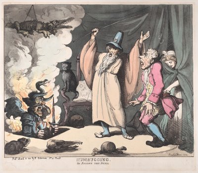 Humbugging, or Raising the Devil, March 12, 1800 by Thomas Rowlandson