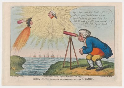 John Bull Making Observations on the Comet, November 10, 1807 by Thomas Rowlandson