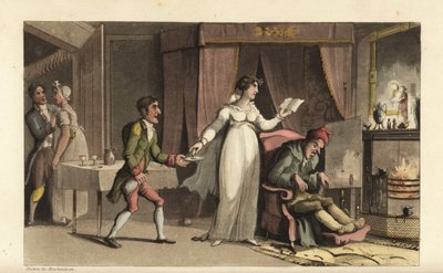 Johnny in the Service of the Miser John Squeeze and His Prudent Niece Amelia Squeeze by Thomas Rowlandson