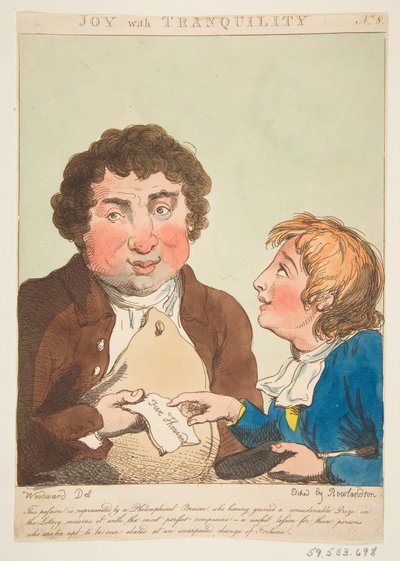 Joy with Tranquility, Le Brun Travested, or Caricatures of the Passions by Thomas Rowlandson