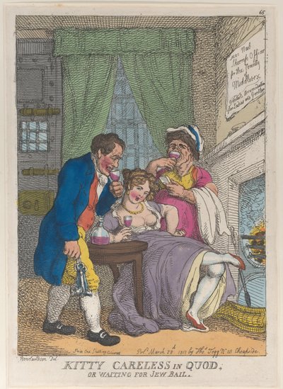 Kitty Careless in Quod or Waiting for Jew Bail by Thomas Rowlandson