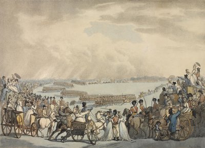 Light Horse Volunteers of London and Westminster, Commanded by Colonel Herries, Reviewed by His Majesty on Wimbledon Common, 5 July 1798 by Thomas Rowlandson