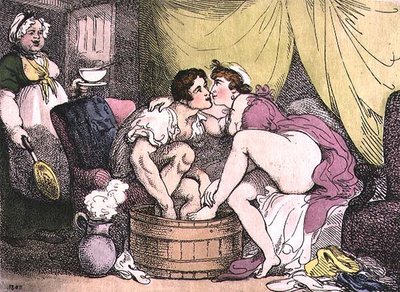 Love in a Tub or a Cure for a Cold by Thomas Rowlandson