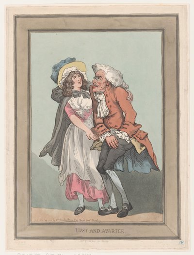 Lust and Avarice, November 29, 1788 by Thomas Rowlandson