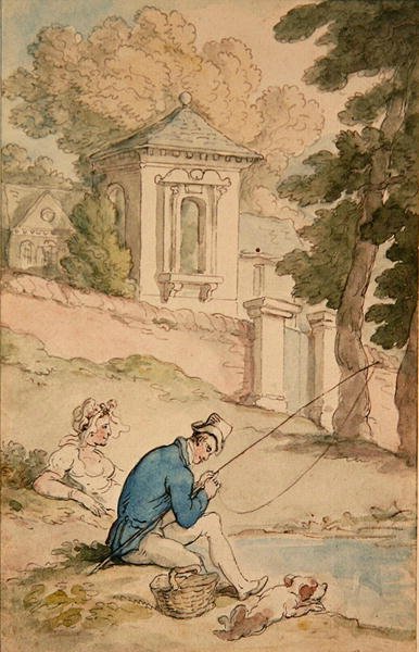 Man Fishing by Thomas Rowlandson