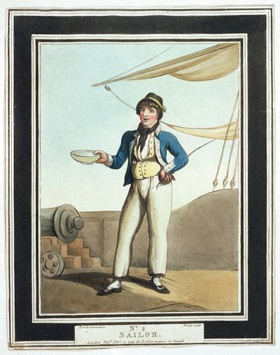 Mariner During the Time of Horatio Nelson, Assigned to Various Jobs According to Their Abilities by Thomas Rowlandson