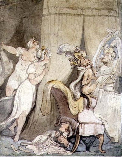 Monkey Tricks by Thomas Rowlandson