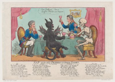 Nap and His Friends in their Glory, October 1, 1808 by Thomas Rowlandson