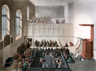 Newgate chapel by Thomas Rowlandson