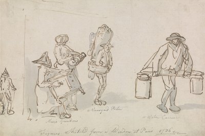 Parisian Street Figures by Thomas Rowlandson