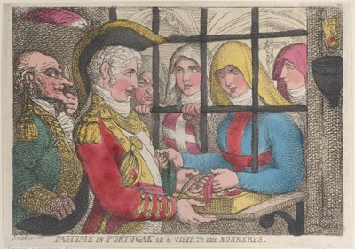 Pastime in Portugal or a Visit to the Nunnerys by Thomas Rowlandson