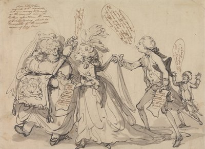 Pitt and His Allies in His Fight for the Regency by Thomas Rowlandson
