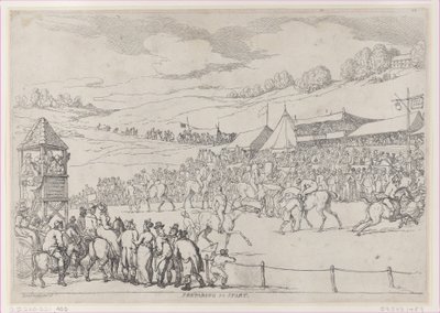 Preparing to Start by Thomas Rowlandson