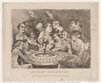 Private Amusement, January 1, 1786 by Thomas Rowlandson
